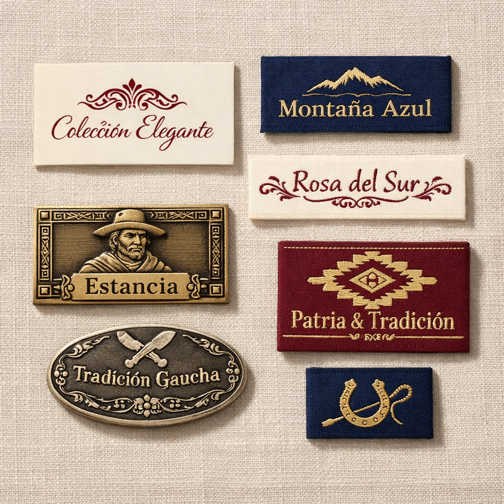 Etiqueta Bordada Dobra Cantos